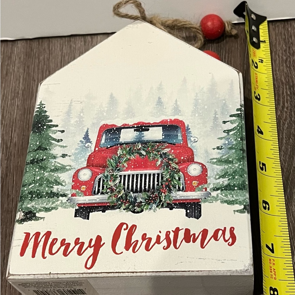 Cute “Merry Christmas” Wooden Tabletop Blocks- Set of 2-NWT - Picture 3 of 8
